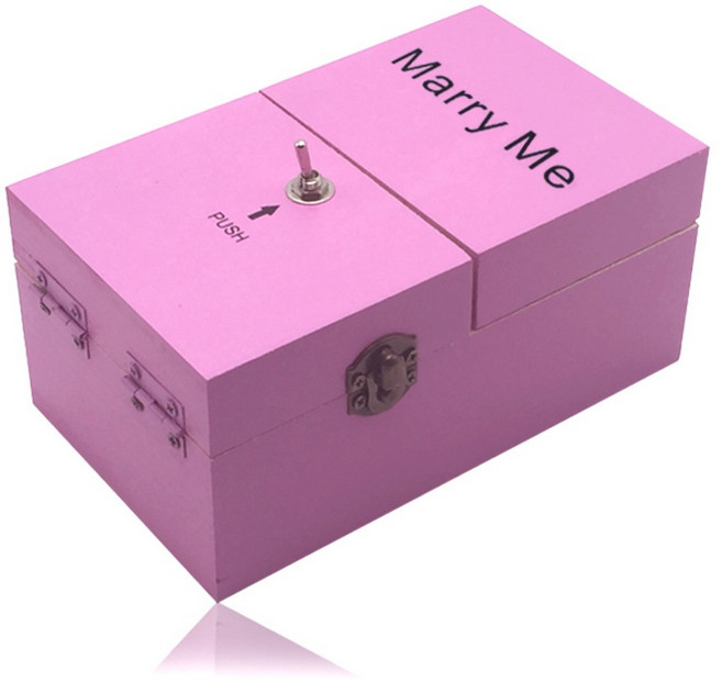 신기한장난감 쓸대없는 선물 FUN HO Useless Box 열 수 없는 박스 인싸템, 핑크 (Marry Me), 1개