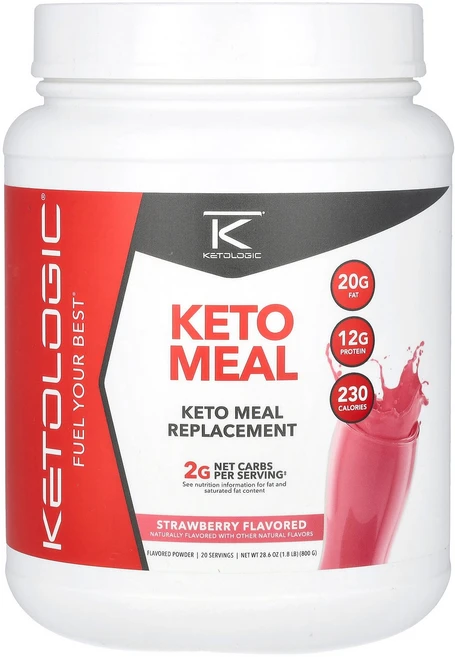 KetoLogic Keto Meal Strawberry 1.8 lb 800 g, KetoLogic, Keto Meal, Strawber, 1개, 800g - 쿠팡