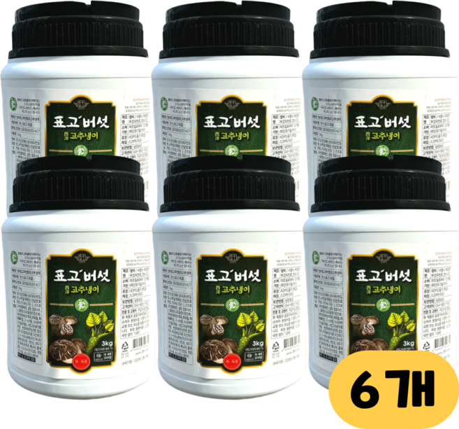 마니쿡스 표고와사비, 6개, 3kg