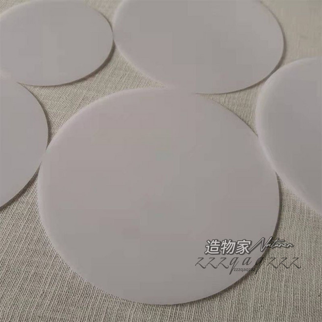 圓形乳白色亞克力燈箱片 擴散板 透光板, 直徑12.5cm/厚度1mm/5個裝