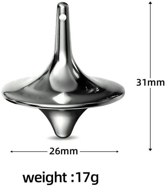 인셉션 토템 무한팽이 스피너 EDC 메탈 손가락 팽이 해머 미니어처, 1개, 메탈 스피너