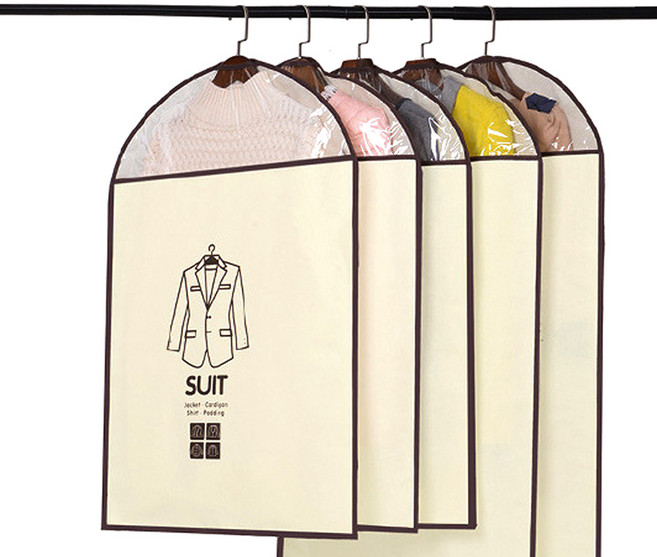지퍼형 옷커버 부직포 옷커버 반투명 옷커버 코트 정장 자켓 커버 투명 정리, 1개, 1개입