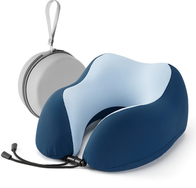 랑고 3세대 고밀도 메모리폼 크렘 목베개 휴대용 파우치 세트