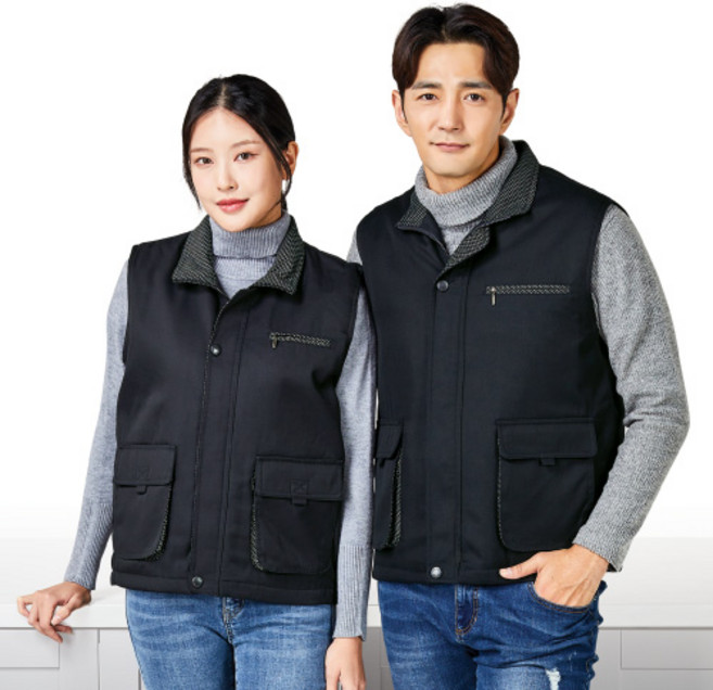 [화영] 피오젠 PW-V718 동계 남녀공용 패딩조끼 단체복 작업복 현장복 유니폼