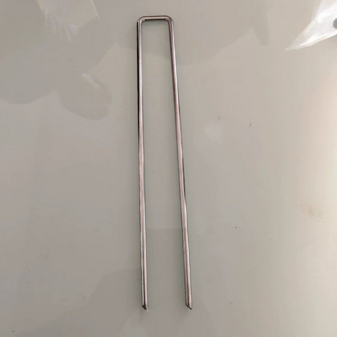 야자매트 고정핀 U자형 매트 고정말뚝 논슬립 등산로, 아연도금 두께 6mm 폭 4cm 길이 30cm