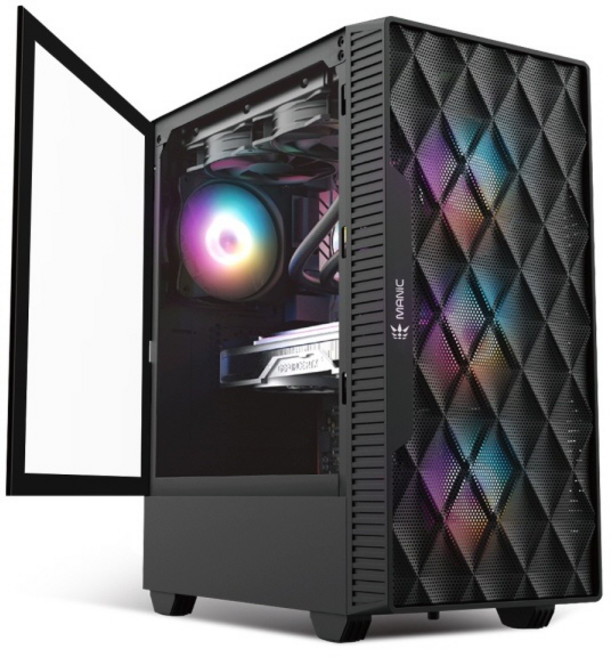 마이크로닉스 Master M60 메쉬 미들타워 블랙, 1개