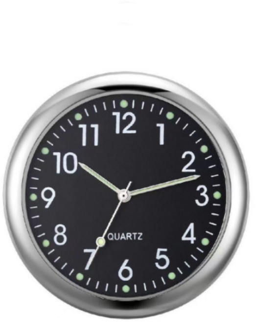 태양유통 차량용 아날로그 시계 자동차 시계 축광형 인테리어 시계, 1개, 블랙