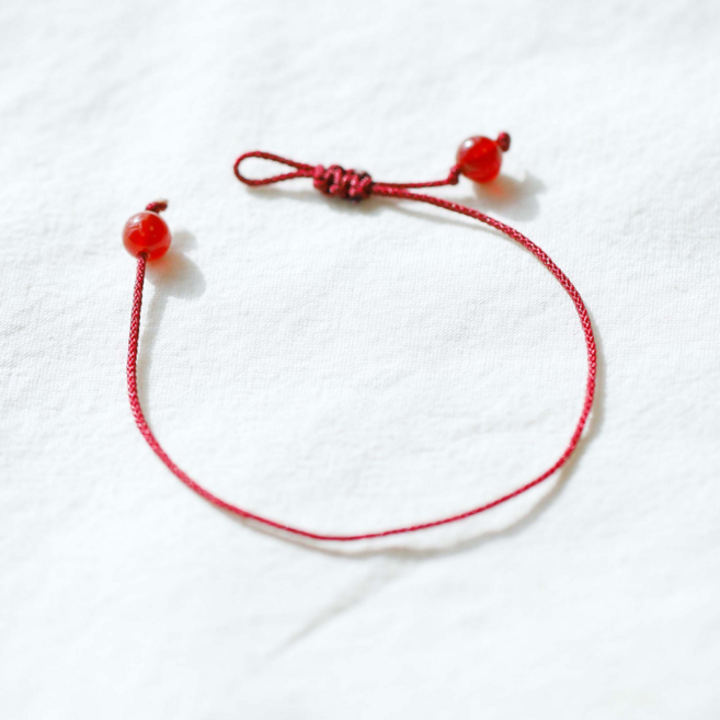 헤이복 3개세트 빨간실 실 팔찌 소원 복 각인 행운 한국 한글 Korean Heritage Lucky Bracelet