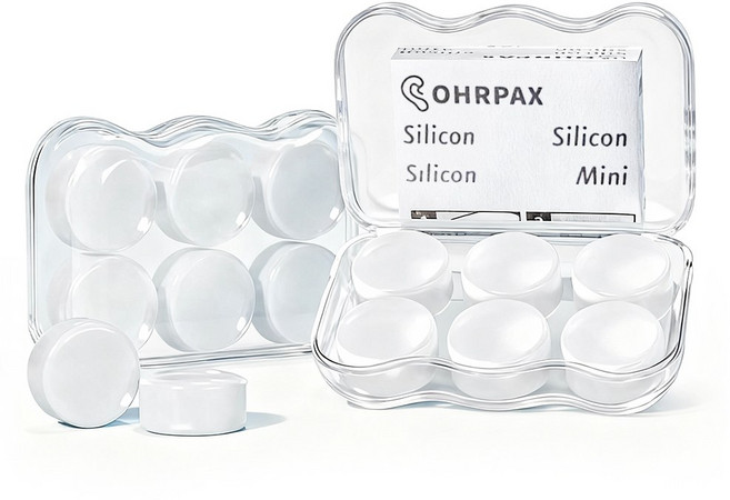 아뜨리 소음 차단 수면 실리콘 귀마개, 6개입, 2박스