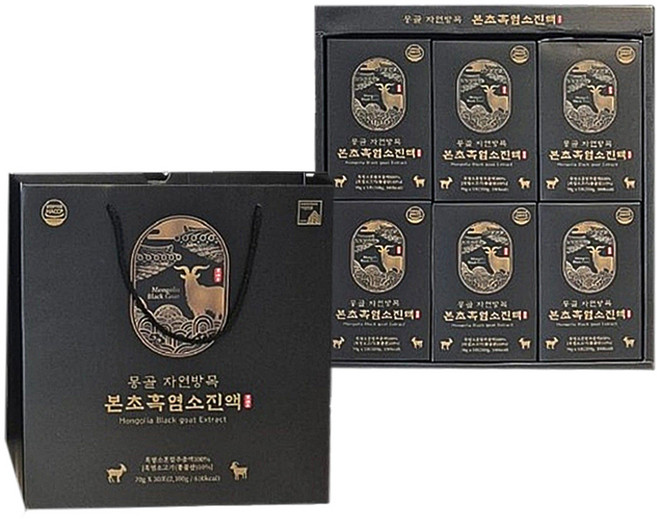 [AC-Mall] 흑염소진액 함량UP 몽골 대초원 자연방목 본초흑염소진액/건강즙 건강엑기스 선물세트/흑염소액기스, 1세트, 2.1L