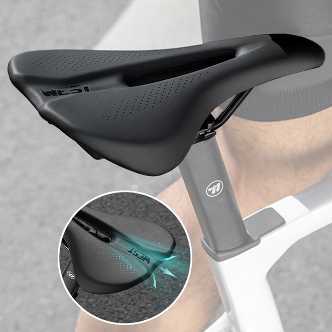 시그니처베이지 로드 MTB 자전거 안장 YPZ245, 1개, 블랙