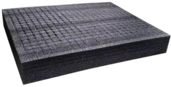 GHSHOP 케이스용 폼 시트 폼 인서트 전문 충격 방지 플레드 스폰지 DIY 접이식 충격 방지 스폰지 운반용, 거품, 검은색, 1개