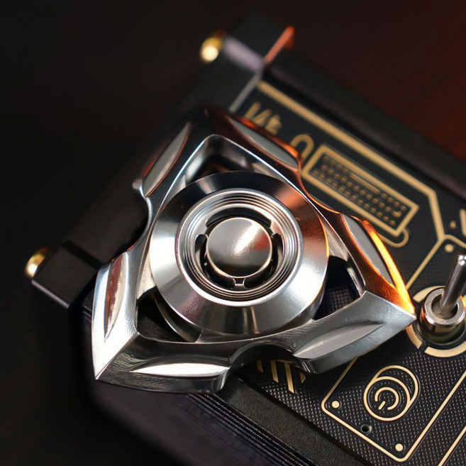 LEO塞壬攻速指尖陀螺EDC不銹鋼金屬旋轉減壓神器禮物無聊解壓玩具, 1個, 塞壬-不銹鋼拋光