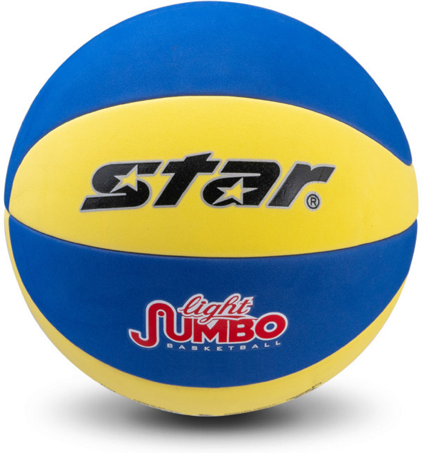 스타 농구공 라이트 점보 농구공 5호 옐로우블루 CB9015-27 EVA소재 어린이농구교실 초등학교체육, 단품, 1개