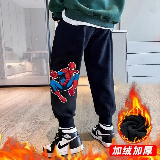 WB722 남아 겨울 기모 스파이더맨 츄리닝 바지