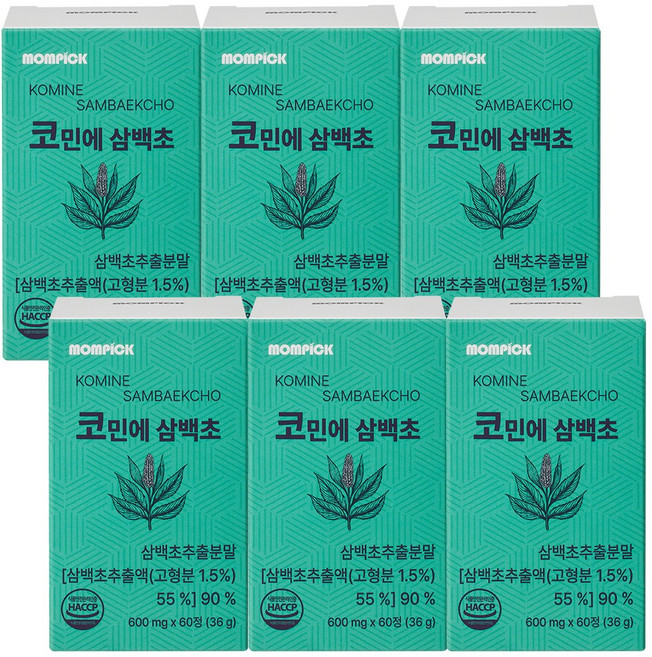 맘픽 코민에 삼백초 추출물 알약 식약청인증 HACCP, 6개, 60회분