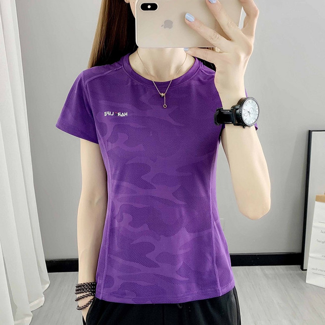 HARE LIFE 女生高彈性涼感運動速乾衣 短袖排汗衫 透氣顯瘦