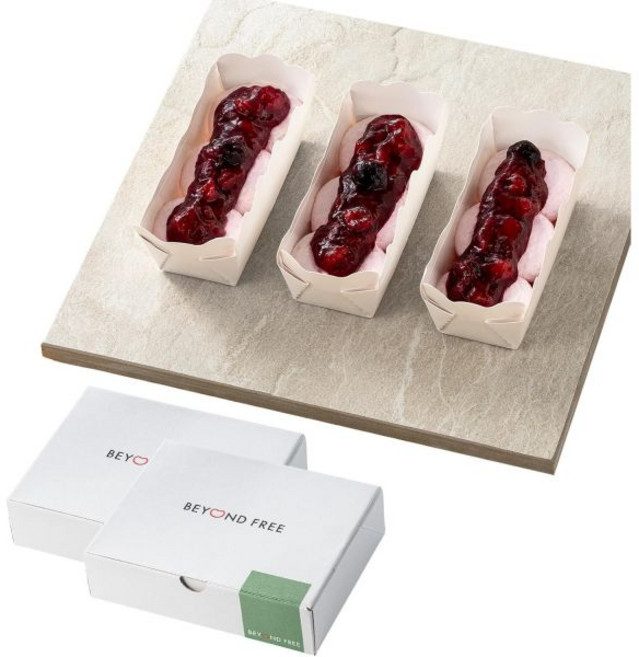 비욘드 프리 과일 냉동 케이크 베리 아사이 3팩 x 2박스 비건 채식 디저트 과자 식물성 생일 선물, 비욘드 프리 과일 냉동 케이크 베리 아사이 3팩 x 2