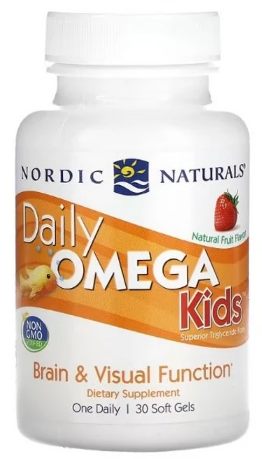 Nordic Naturals Daily Omega Kids 천연 과일 맛 소프트젤 30정, NordicNaturalsDailyOmegaKids천연, 1개 - 쿠팡