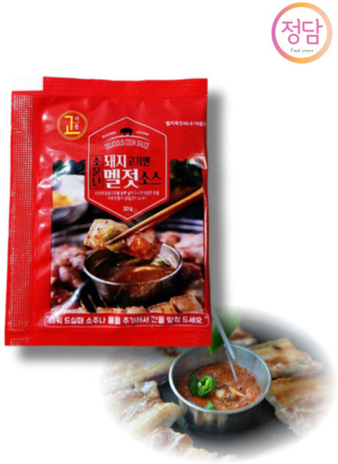 정담스토어 멜젓소스, 10개, 30g