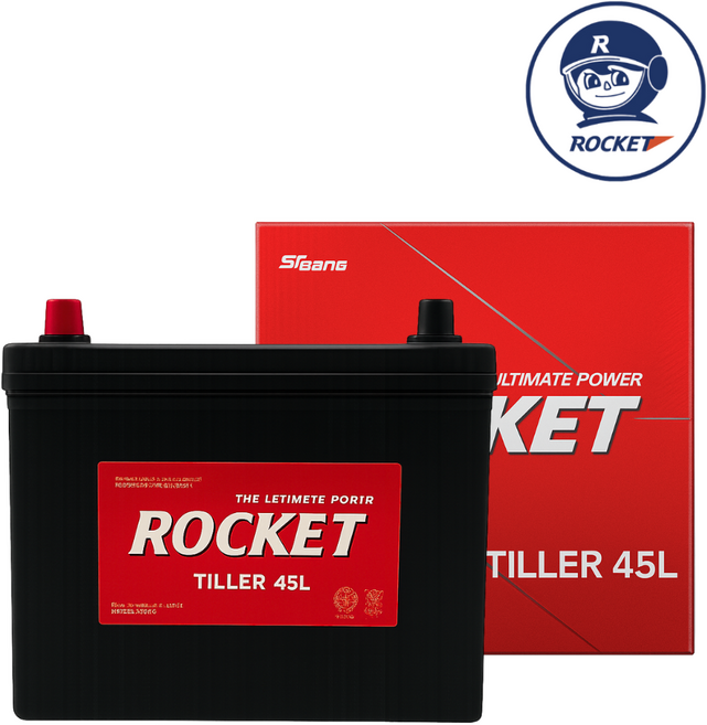 로케트 TILLER 45L 경운기 농기계 미니굴삭기 동양 이양기 아시아 콤바인 SS기배터리, 1개