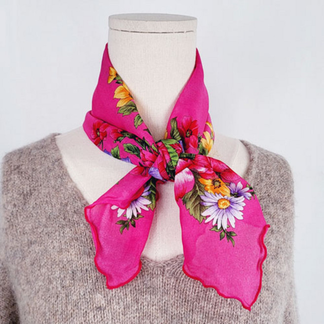 러플면 스카프 아사면 손수건 국산 시원한 손수건 겸용 스카프