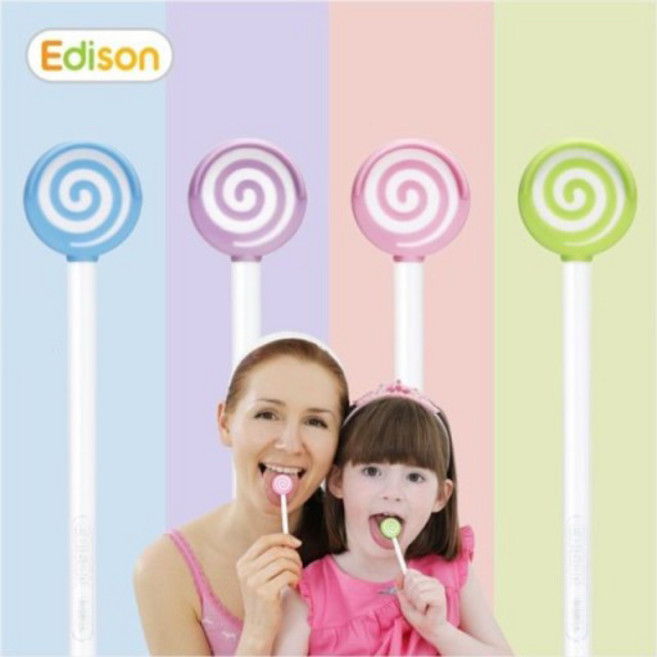 에디슨 유아 혀클리너+휴대용케이스 / 아기 백태 혀닦기, 퍼플, 1개