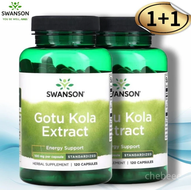 스완슨 고투콜라 병풀 허브 추출물 100mg 120캡슐 2병 Gotu kola, 120정 - 쿠팡