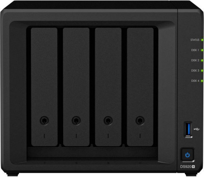 Synology 시놀로지 디스크스테이션 DS920+ NAS 서버 셀러론 20GHz CPU 8GB 메모리 16TB SSD 저장장치 1TB M2 NVMe 2개 1GbE LAN 포트, Synology 시놀로지 디스크스테이션 DS920+ N