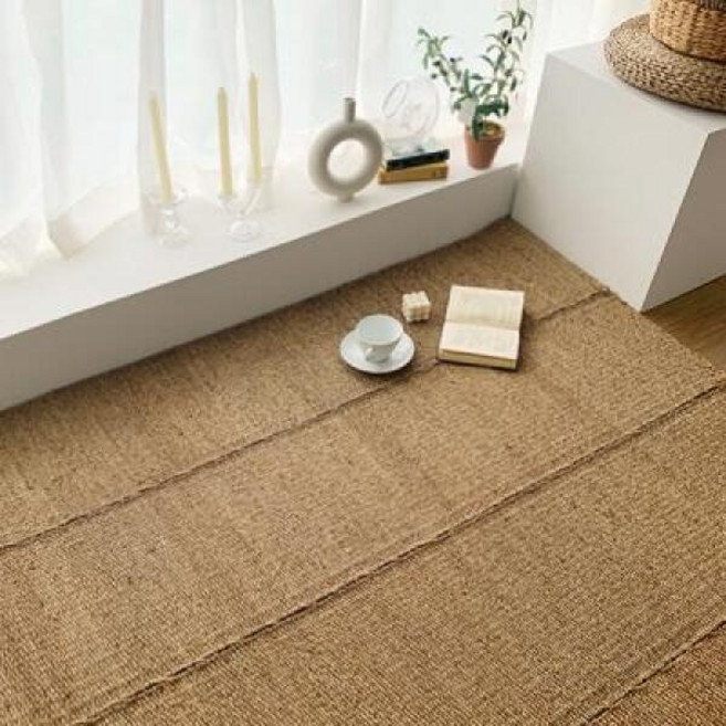 핸드메이드 4단 여름 라탄 수초 러그 - 1color