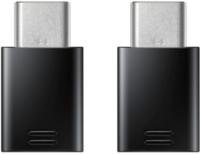 [Iron] 1+1 삼성전용 마이크로 5핀 to C타입 젠더 변환젠더 정품 호환, 블랙, 1세트, 22mm