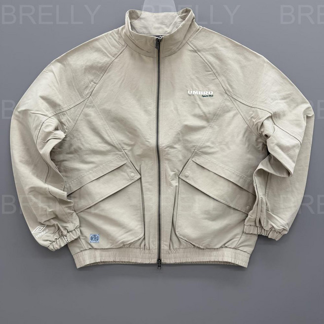엄브로 린넨라이크 스탠넥 블루종 바람막이 자켓 26SS 셋업 (베이지)