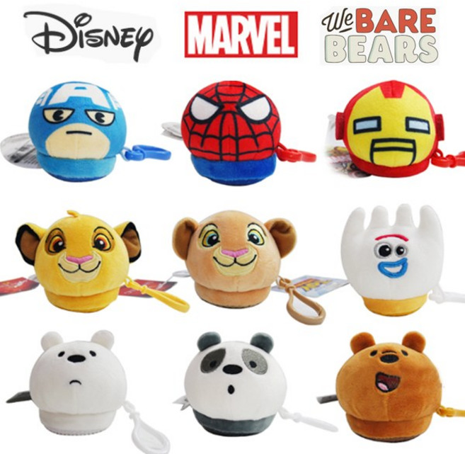 마블 디즈니 위베어베어스 라이온킹 슬리퍼 가방고리 인형, 02.마블 캡틴아메리카 슬리퍼 가방고리 9cm, 1개