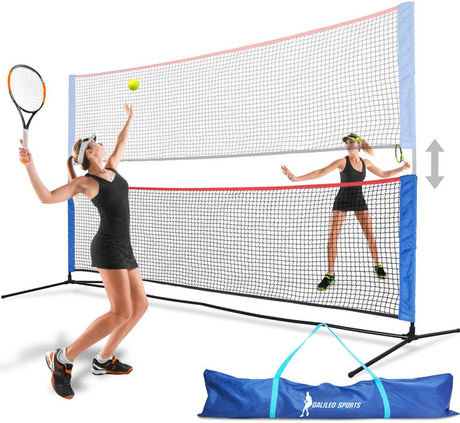 캐플러 높이조절 가능한 다용도 운동 네트 실외 배구 테니스 배드민턴 족구 축구 연습용 네트, 1개, 블랙