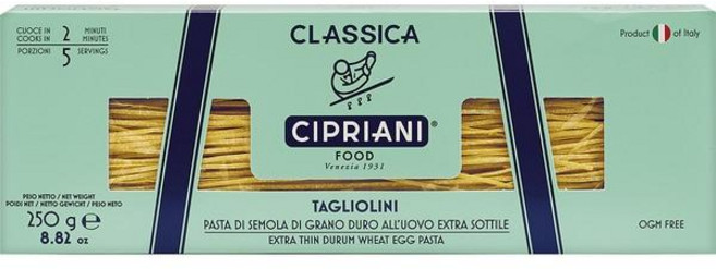 스페인 치프리아니 탈리오리니 이탈리안 에그 파스타 cipriani Tagliolini Italian egg pasta, 5개, 250g