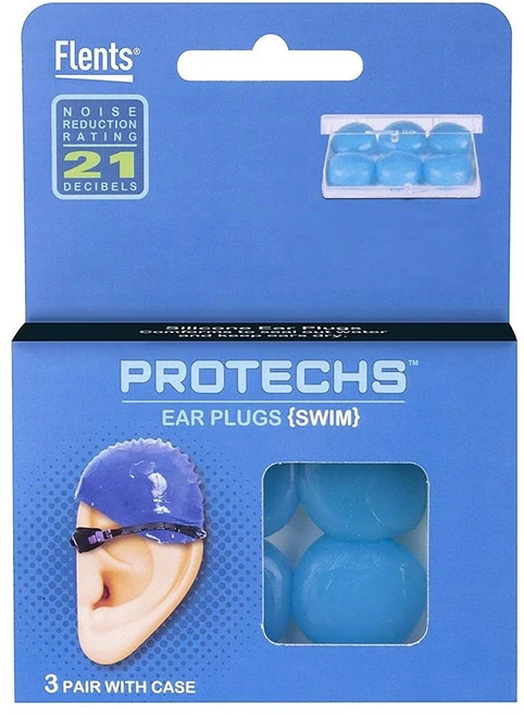 Flents 이어플러그 스윔 Flents Protechs Reusable Ear Plugs For Swimming Silicone Fit Keeps, 6개입, 1개 - 쿠팡