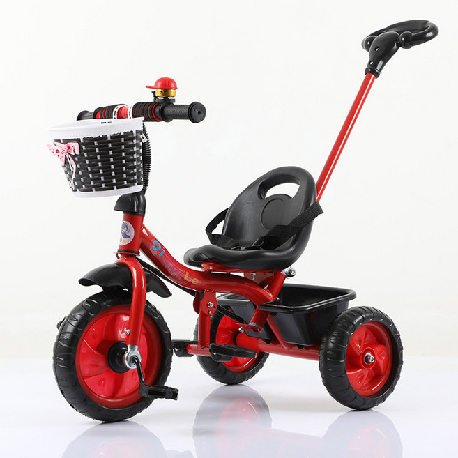 Qi Zhi Le 兒童三輪腳踏車, 低配帶推把紅:如圖所示, 1個