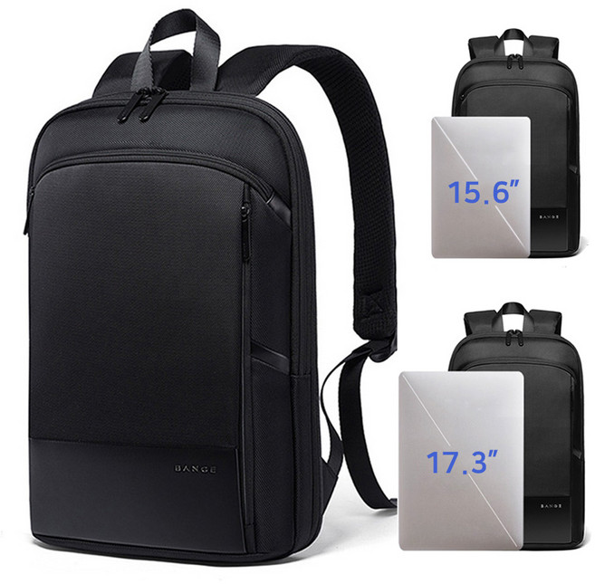 밴지 Ultra Thin 방수 노트북 백팩 BG-77115, 블랙, 1개