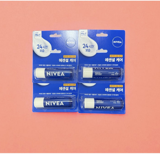 니베아 립케어, 어센셸, 4.8g, 4개