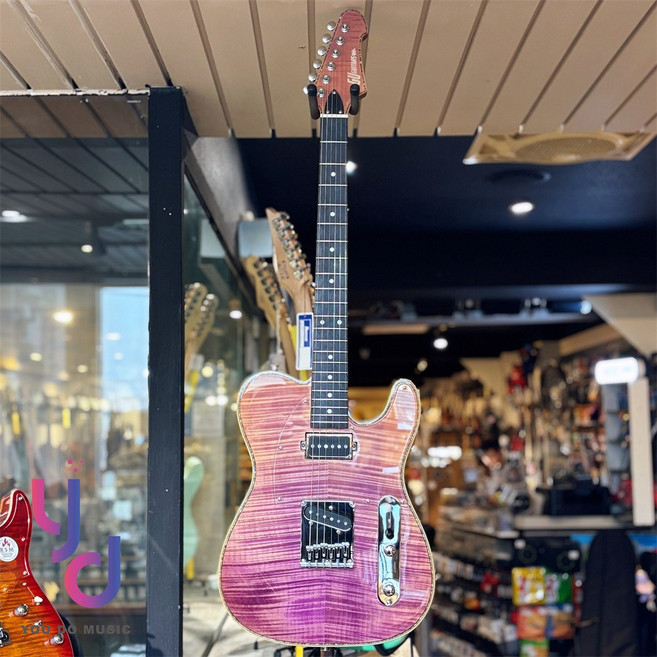 GU Guitars MG Seraphim MT3721R 電吉他 烤楓木指板, 紫羅蘭 虎纹, 1個