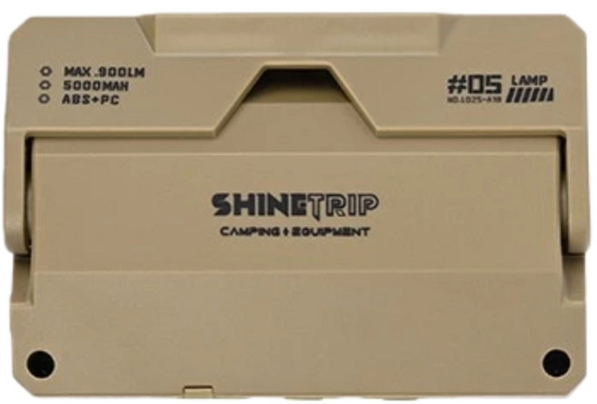 SHINETRIP 卡片式露營燈 900流明 5000mAh 電池 七檔調節 輕巧便攜, 沙色, 1個
