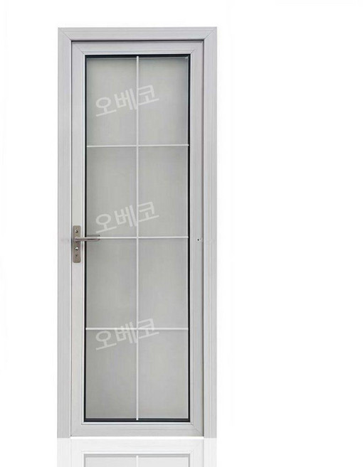 욕실유리문 알루미늄 화장실 터닝도어 주방 베란다 다용도실, 화이트 0.5T 69x200 왼쪽잠금, 1개