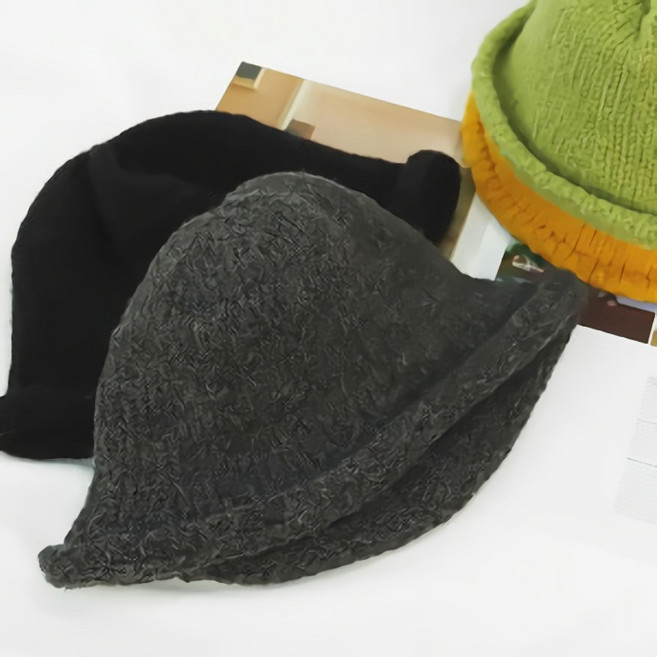 버킷햇 벙거지모자 여름 여성 알파카롤업