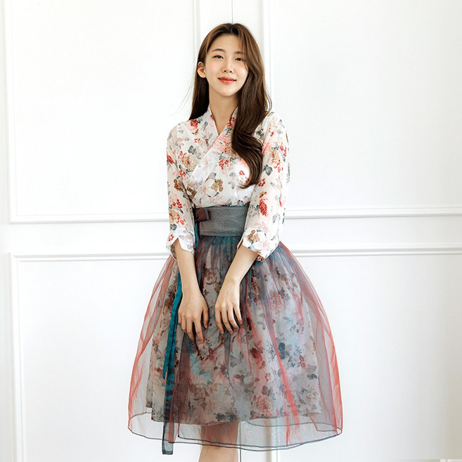 생활한복에 생활한복을 더한 덧치마 스커트 빅사이즈 허리치마 퓨전의상
