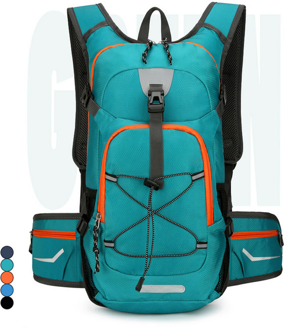 WEIOK 초경량 등산가방 아웃도어 백팩 블랙 대용량 다기능 다기능 접이식 야간 반사 막대, 녹색