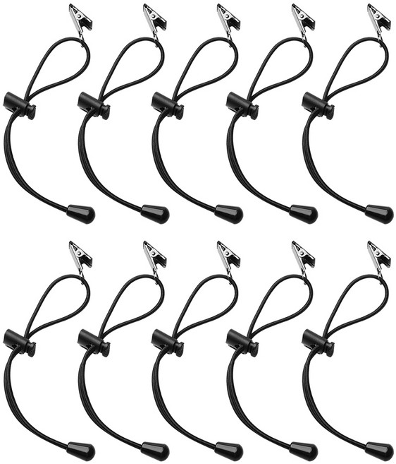 로모주 바지밑단 끌림방지 집게 스트랩, 10개, 블랙