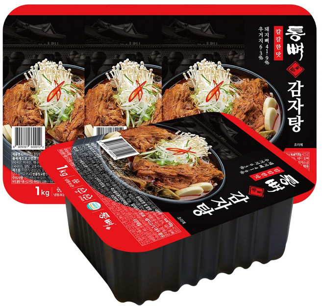 [통뼈감자탕] 부산 20년 전통의 맛 그대로 감자탕 칼칼한맛, 1kg, 2개