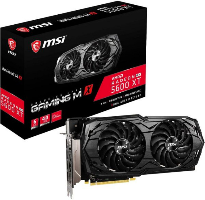 그래픽 카드 고성능 고화질 성능향상 MSI 라데온 RX 5600 XT 게이밍 MX 4GB GDDR6 192 비트 7680 x 4320 픽셀 PCI Express 4.0, 1개