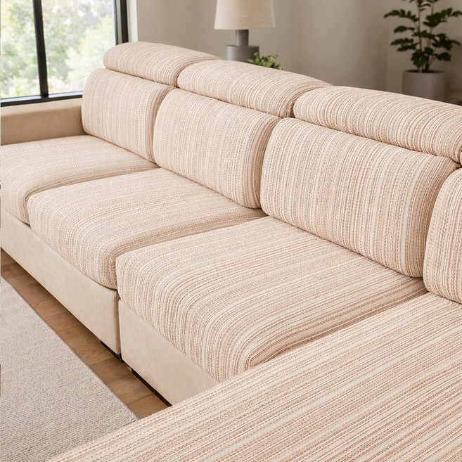 윈디엘 분리형 고탄력 패브릭 소파 커버 사계절 쇼파 덮개, 1개, 브라운