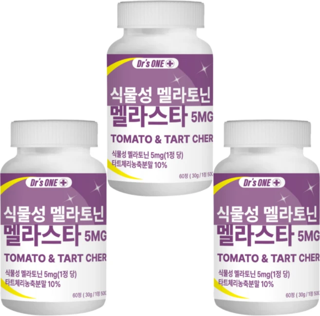 닥터스원 식물성 멜라토닌 멜라스타 5mg, 60정, 3개 - 쿠팡